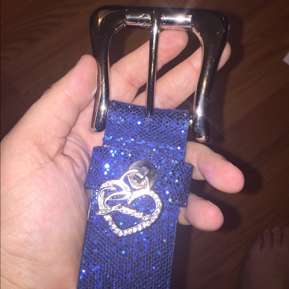 Glitter guess belt.