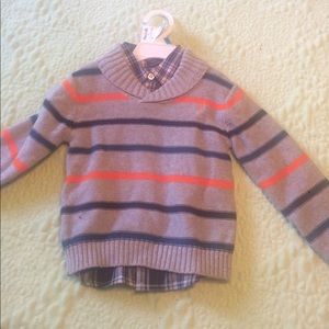 2 piece button up/ pullover sweater