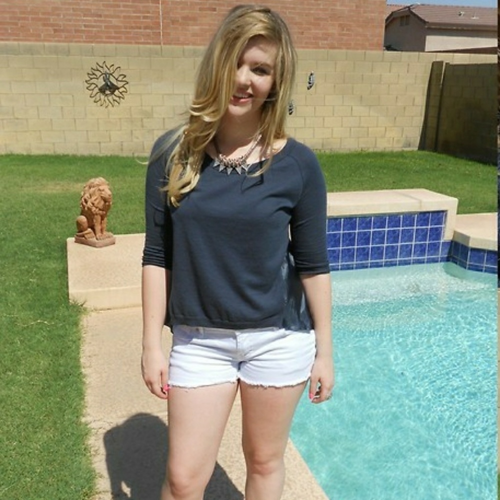 Mudd White Denim Shorts