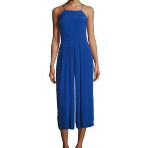 1. State pleated culotte jumpsuit in blue.