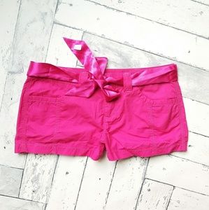 Express Women Fuschia Shorts w/ Silk Belt sz 2 NWT
