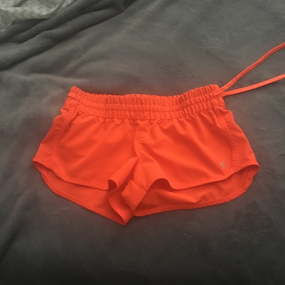 Orange swim wear shorts with pocket