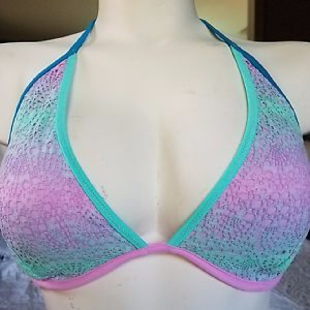 32D VICTORIAS SECRET PINK NEW Padded halter Bikini