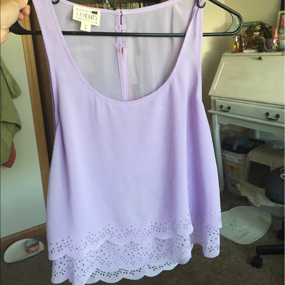Adorable lavender crop top - only worn once!!