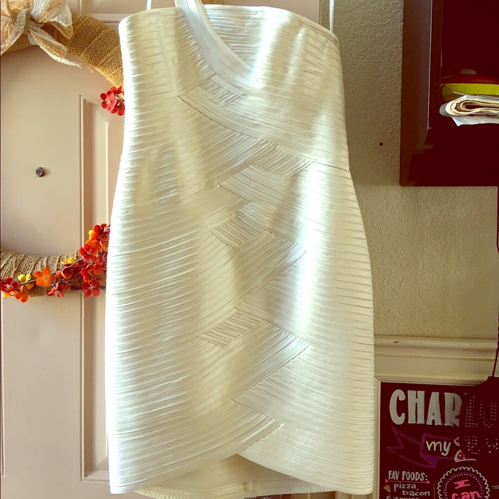 BCBG one shoulder bandage dress NEVER WORN
