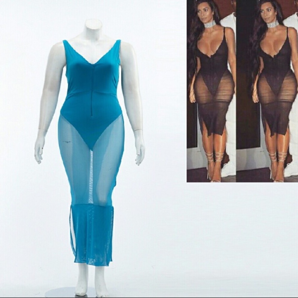 Mesh swimsuit dress