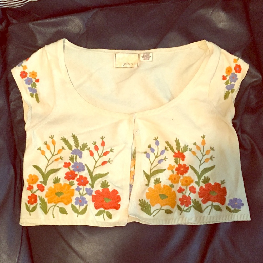 GUINEVERE by ANTHRO embroidered cardigan