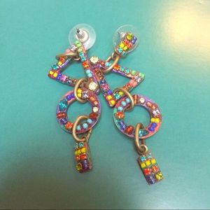 Golan Multi-bright Rainbow Pride dangle earrings