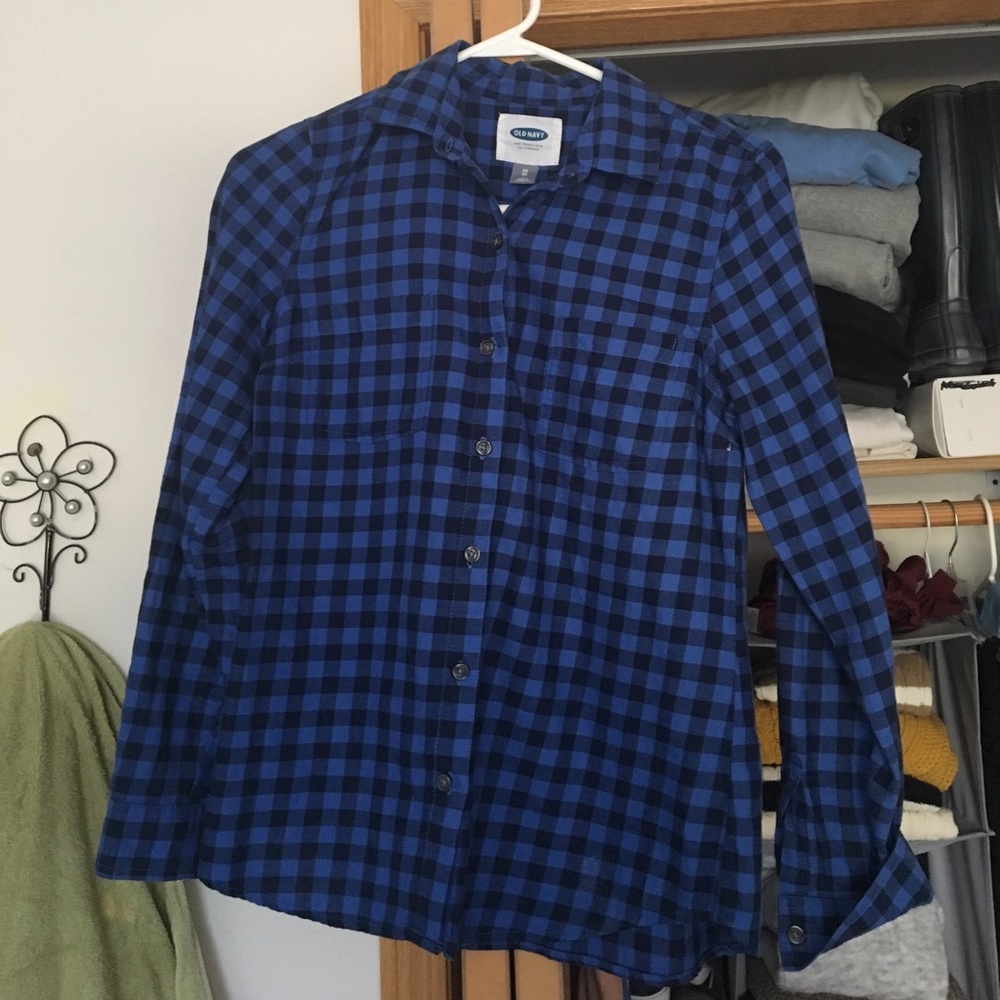 blue and black flannel