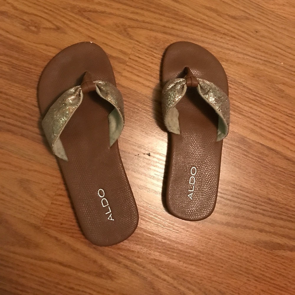 Gold Aldo sandals