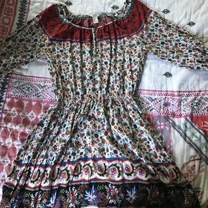 Forever 21 Patterned Peasant Dress