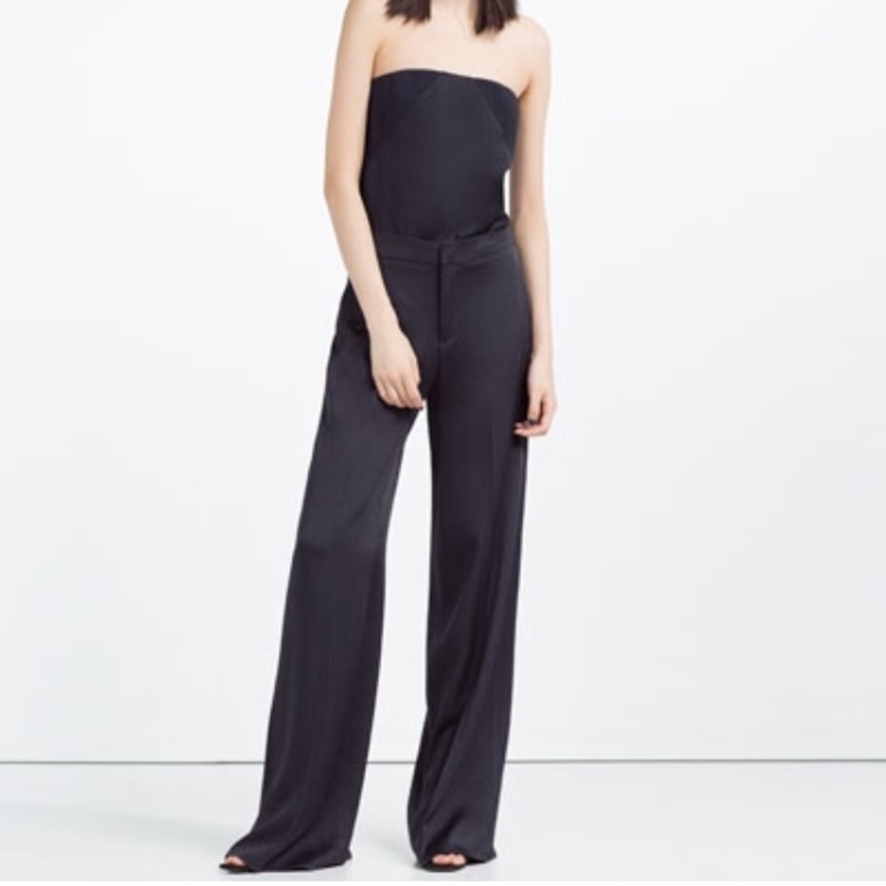 Zara Black Sarong Trousers in Size M
