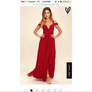 Red formal dress