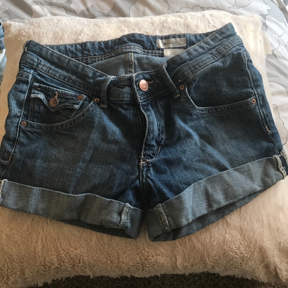 Cuffed Jean Shorts