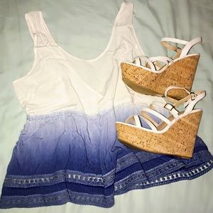Open back ombré tank