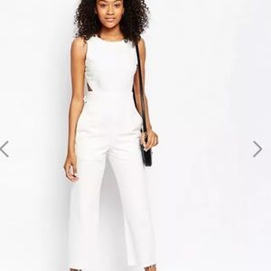 ASOS Cutout Wide Leg Denim Jumpsuit UK 8 / US 4