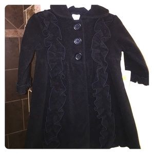 12 month black pea coat.  NWT Starting Out