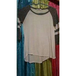 White & gray blouse