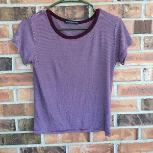 Brandy Melville striped ribbed tee