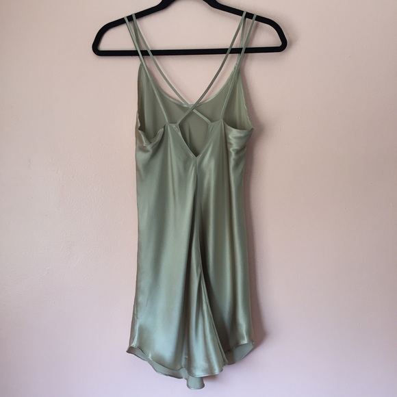 Vintage Pale Gold Silk Slip Dress - Picture 3 of 3