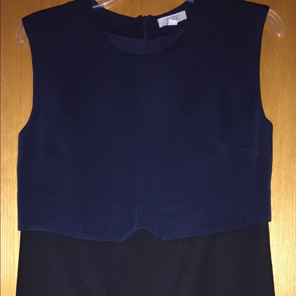 Nomia 100% Silk navy/black mini dress