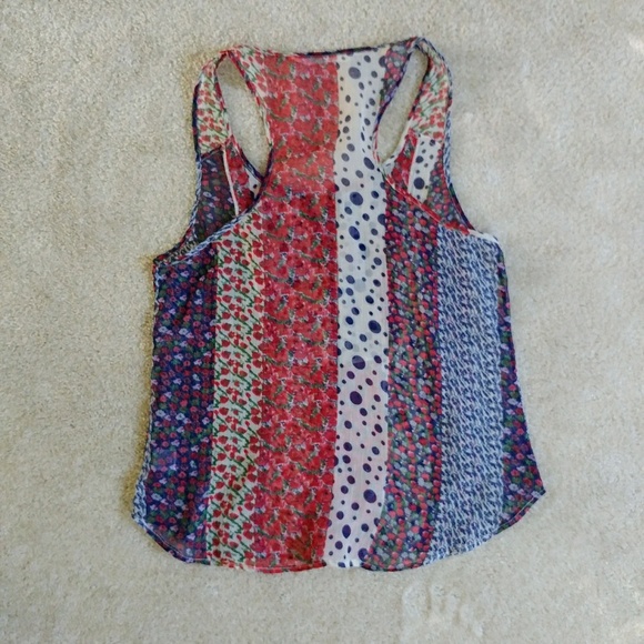 Vanilla Star Sheer Buttoned Tank Blouse - Picture 2 of 3