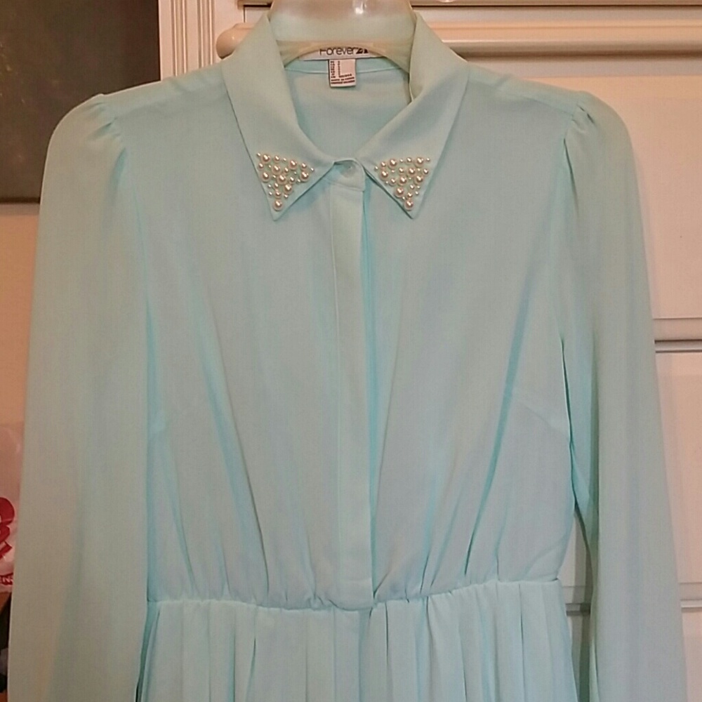 Aquamarine dress.