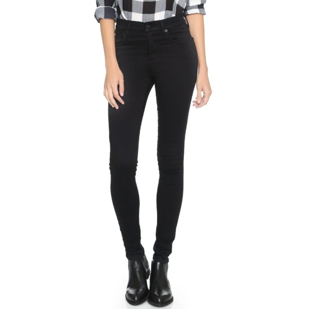AGOLDE black skinny high rise jean