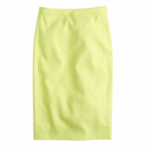 J. Crew #2 Pencil Skirt in Lime Green