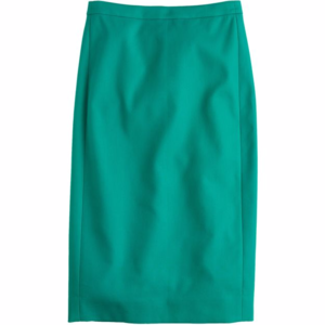 J. Crew #2 Pencil Skirt in Forest Green