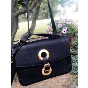 Valentino Black Leather Shoulder/Crossbody Bag