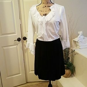 White House Black Market 18" Pleaded Skirt