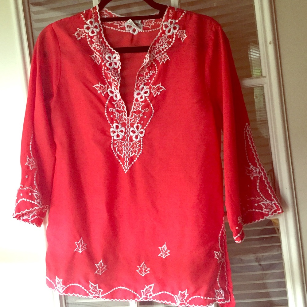 Embroidered top