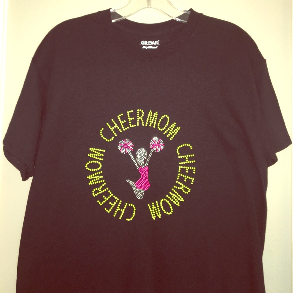 NEW Rhinestone cheer mom shirt
