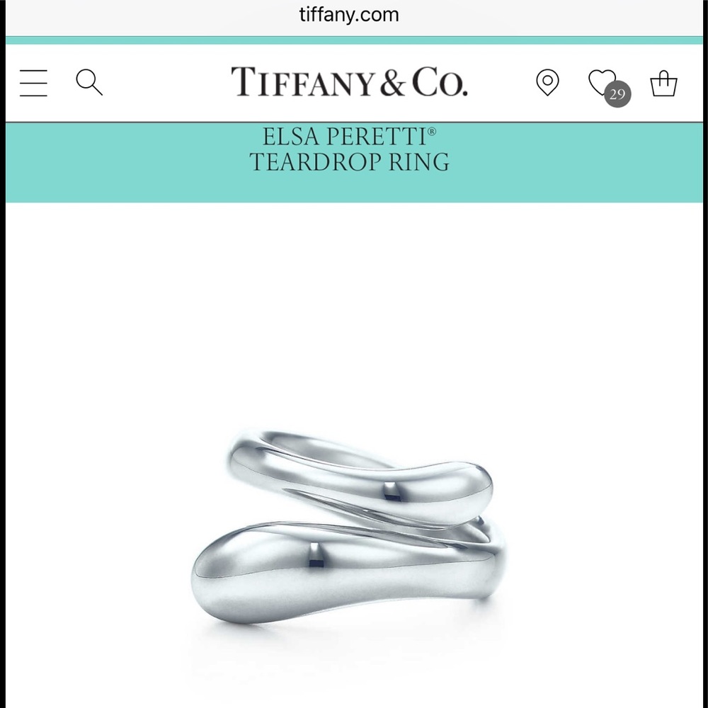 Tiffany & Co. Elsa Peretti Teardrop Ring - Picture 6 of 6
