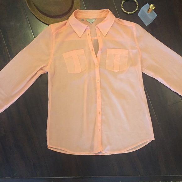 SOLD — Guess linen button down shirt - Picture 1 of 2