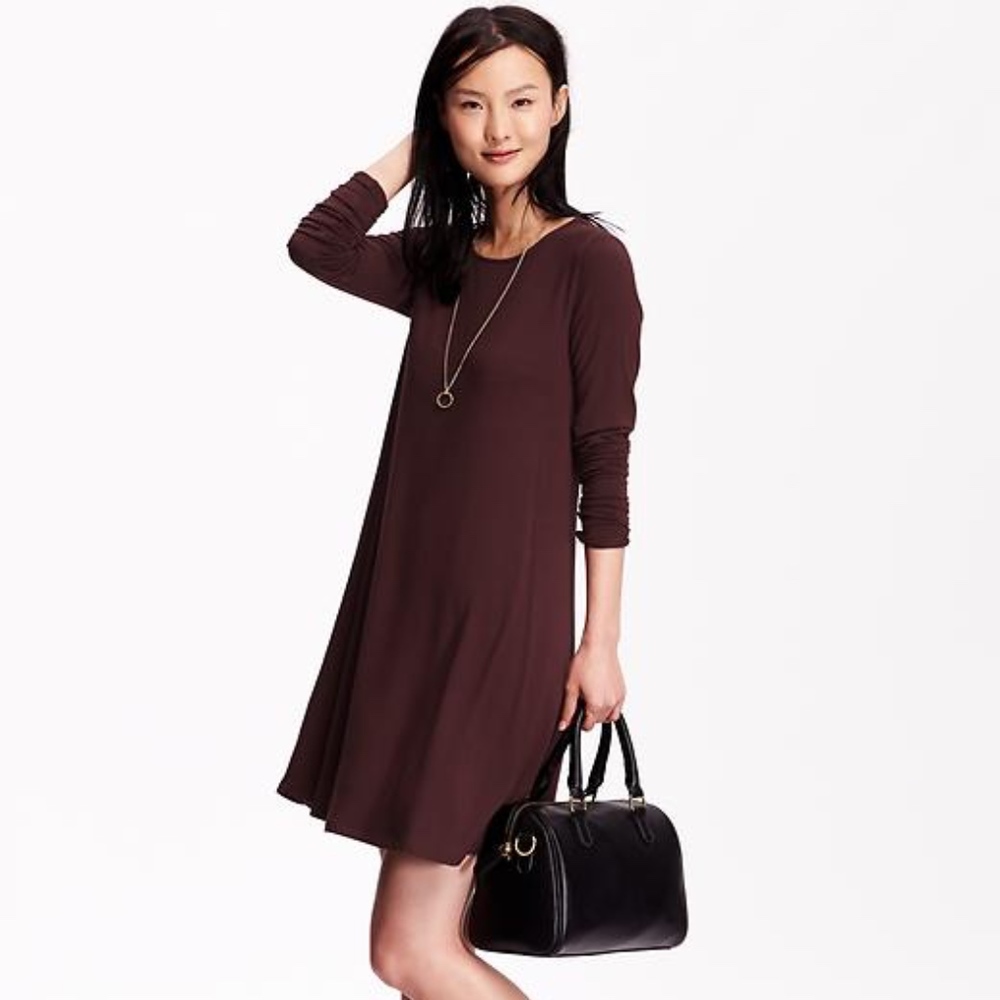 Maroon Swing Dress