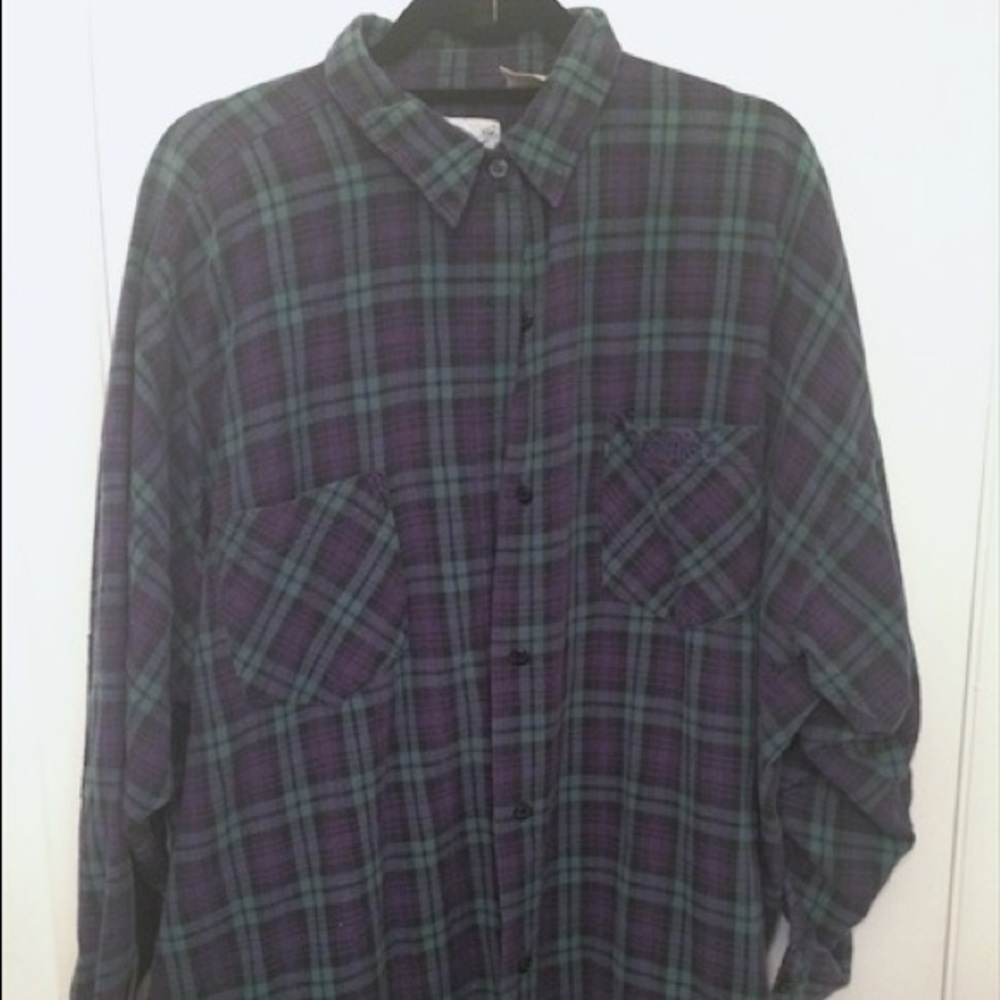 Bloomies One-Size Plaid Button-down