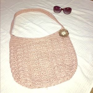 Mauve textured tote