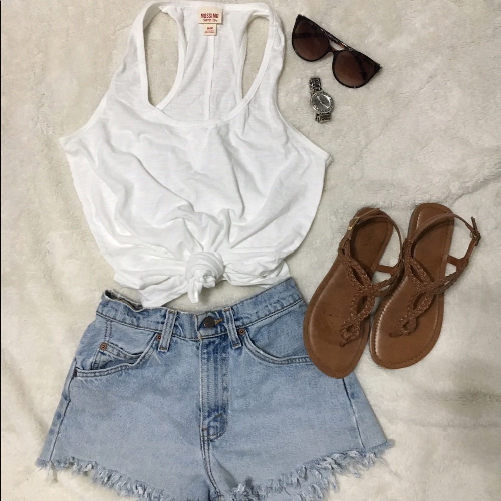 Racer back white tank