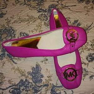 MK pink moccasins flats