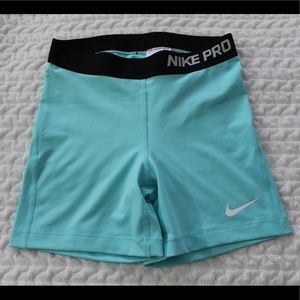 NWT Turquoise Nike Pro Shorts