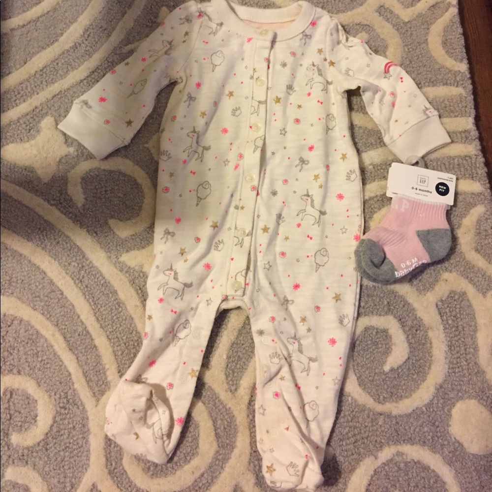 Baby gap onesie with socks