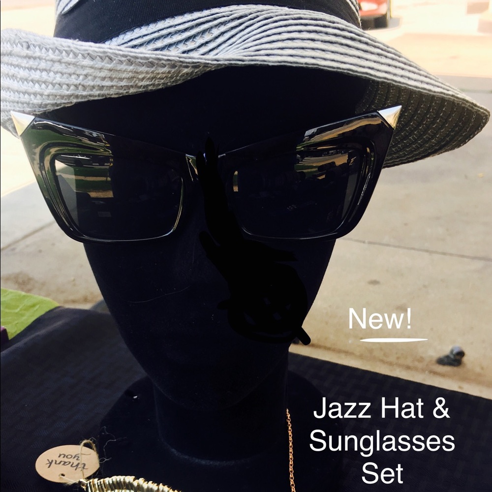 Set sunglasses and hat