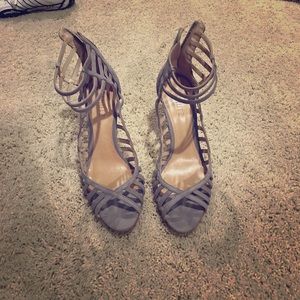 Grey Suede Heels