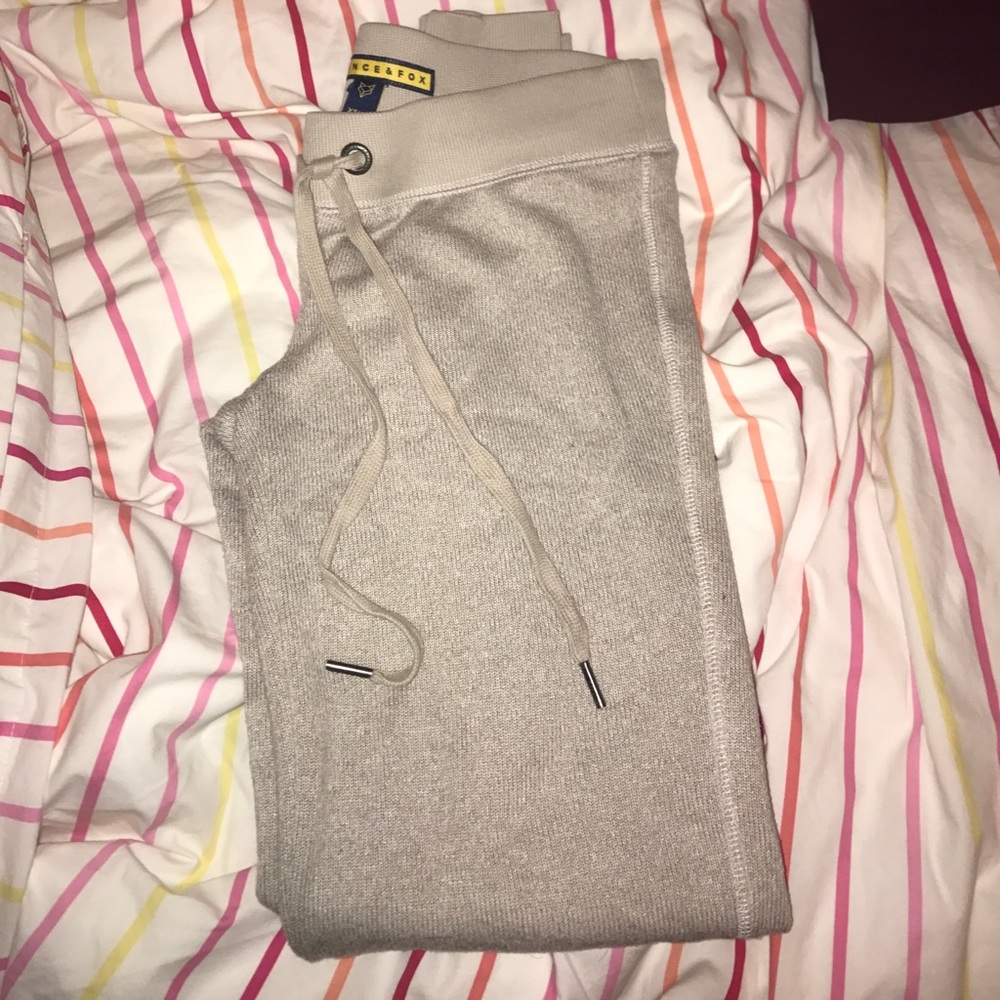 Soft, off white, almost grey joggers