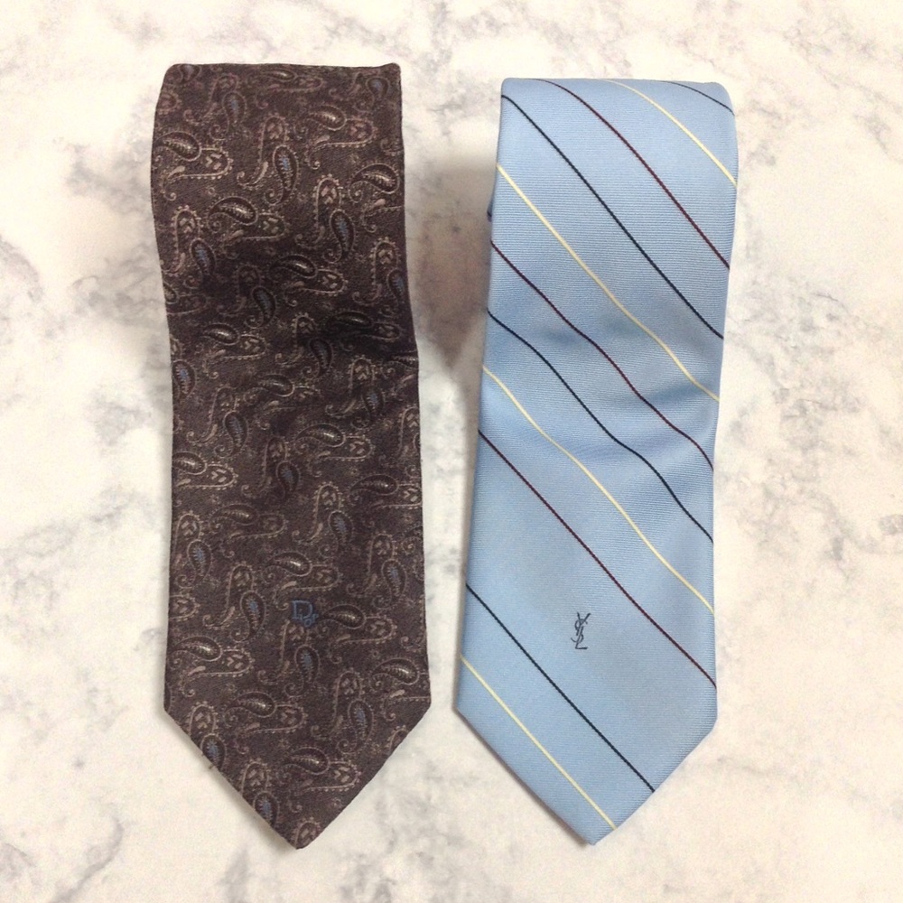 **SOLD** Yves Saint Laurent & Christian Dior ties