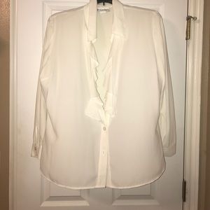 White button up blouse