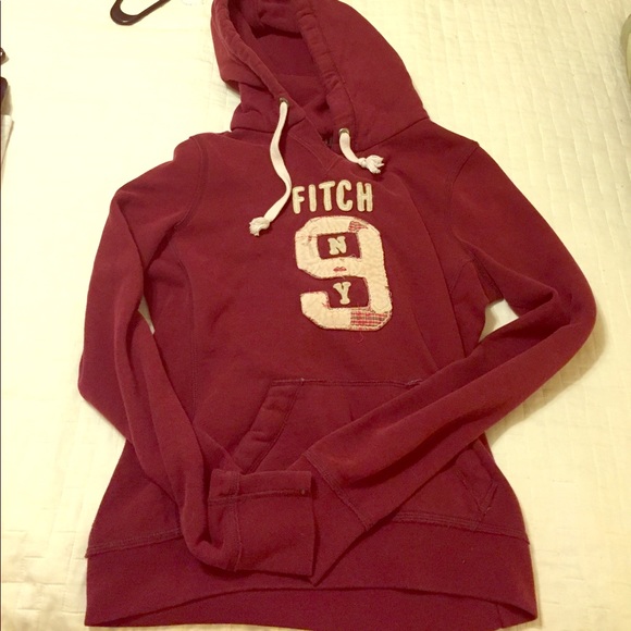 Maroon A&F Hoodie - Picture 1 of 2