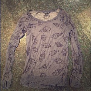 Gray ice cream shirt trendy cute